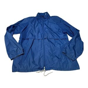 Vintage 80’s Woolrich Teton navy blue Windbreaker‎ Jacket Mens vented hooded